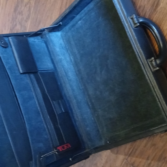 Tumi Bags Vintage Tumi Leather Executive Black Hard Shell Briefcase